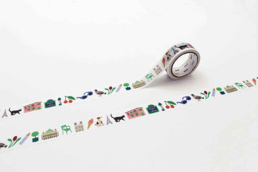 mt en Léa Maupetit washi tape Paris, patroon uitgerold
