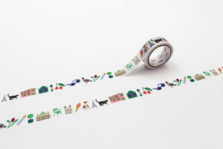 mt en Léa Maupetit washi tape Paris, patroon uitgerold