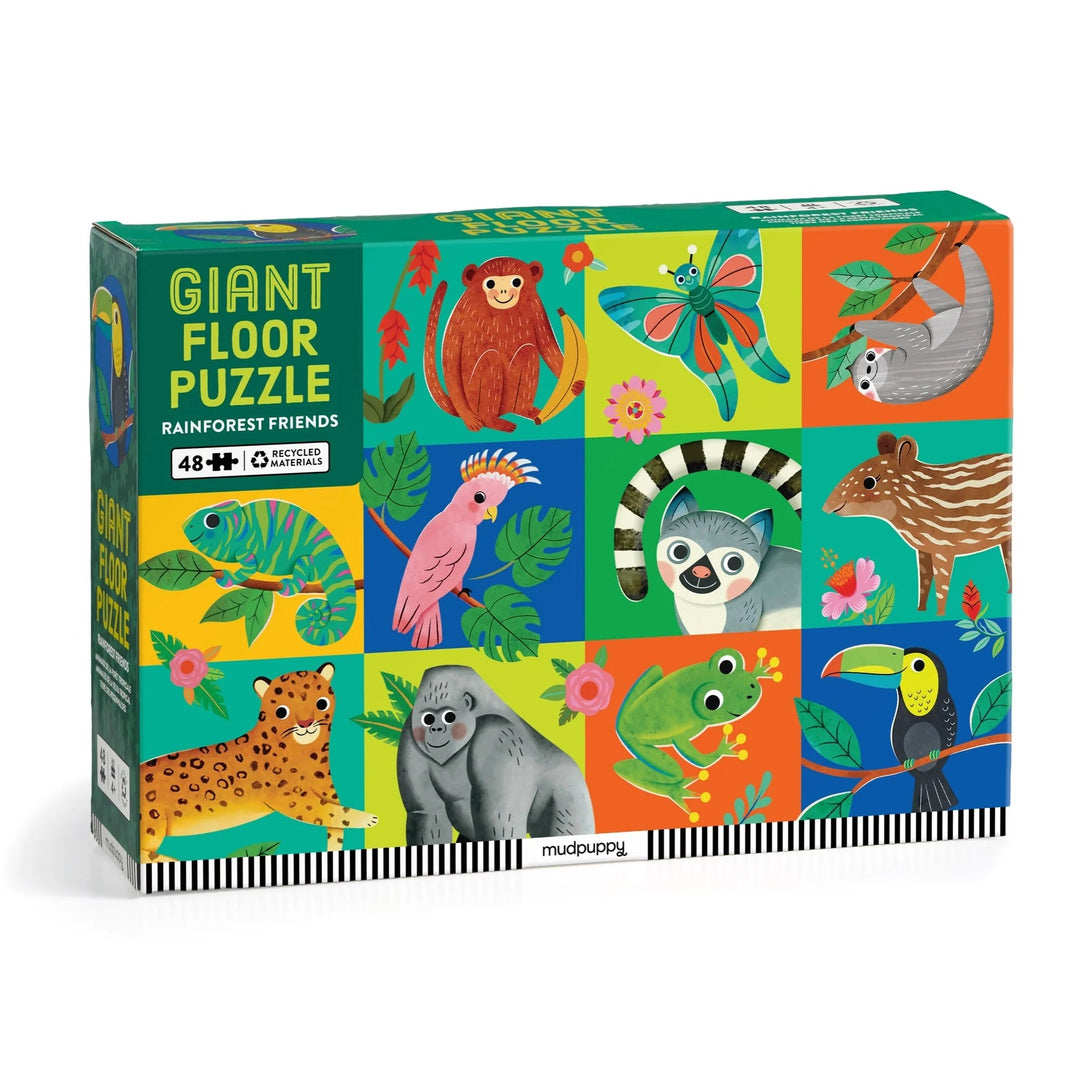 Mudpuppy | Giant Floor Puzzle | Rainforest Friends | 48 stukjes | 4+ - Kleine Eland