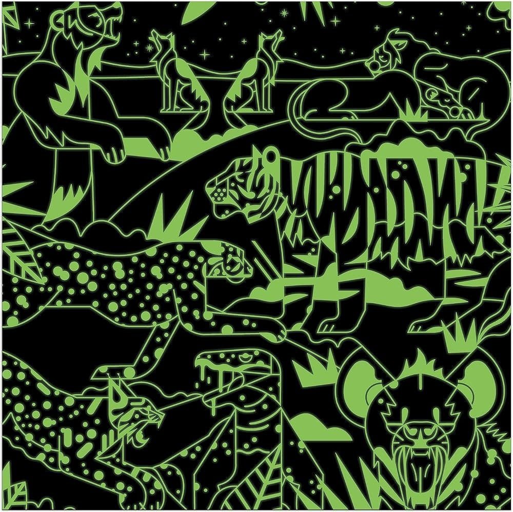 Mudpuppy | Glow in the Dark Puzzle | Predators Illuminated | 51 x 51 cm | 500 pieces | 8+ - Kleine Eland