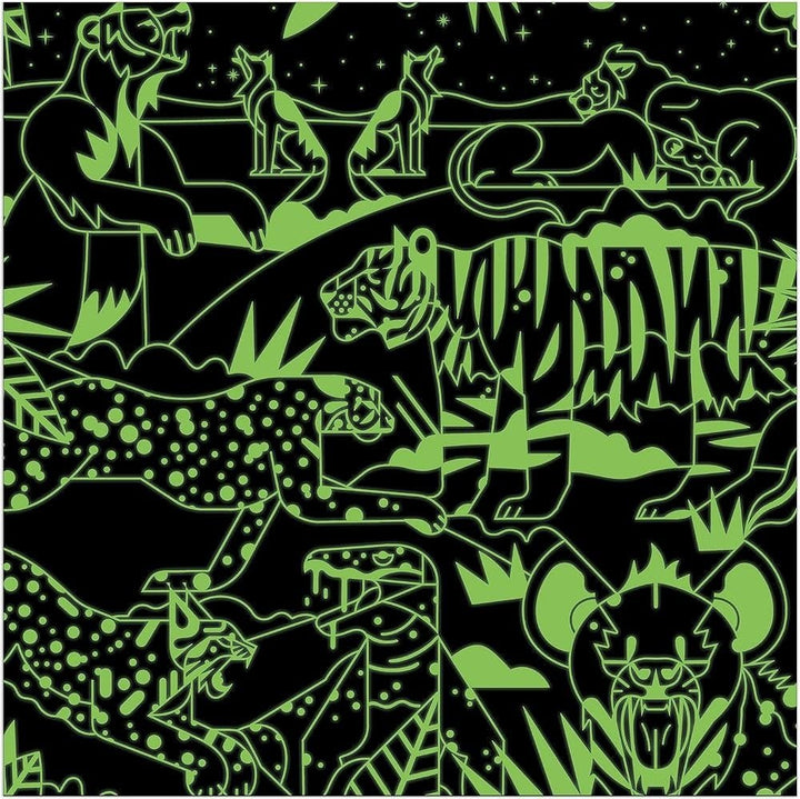 Mudpuppy | Glow in the Dark Puzzle | Predators Illuminated | 51 x 51 cm | 500 pieces | 8+ - Kleine Eland