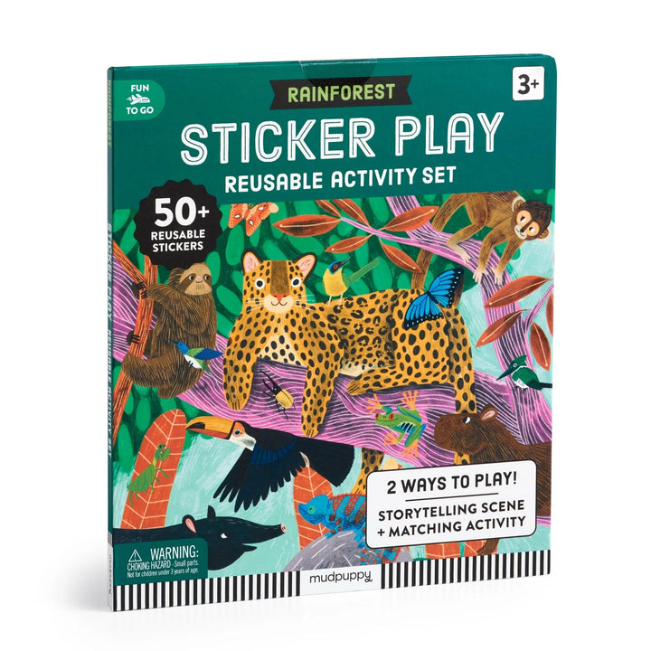 Mudpuppy | Herbruikbare Stickeractiviteitenset | Regenwoud | 3+ - Kleine Eland