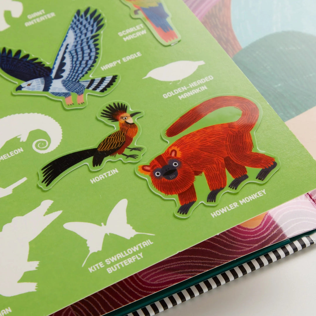 Mudpuppy | Herbruikbare Stickeractiviteitenset | Regenwoud | 3+ - Kleine Eland