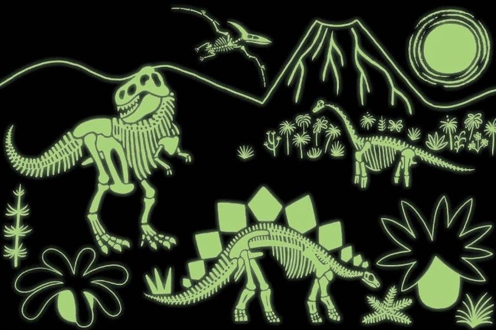 Mudpuppy | Puzzle | Glow in Dark | Dinosaurs | 100 stukjes | 5+ - Kleine Eland