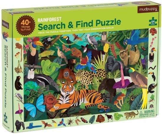 Mudpuppy | Puzzle | Search & Find | Rainforest | 64 delig | 4+ - Kleine Eland