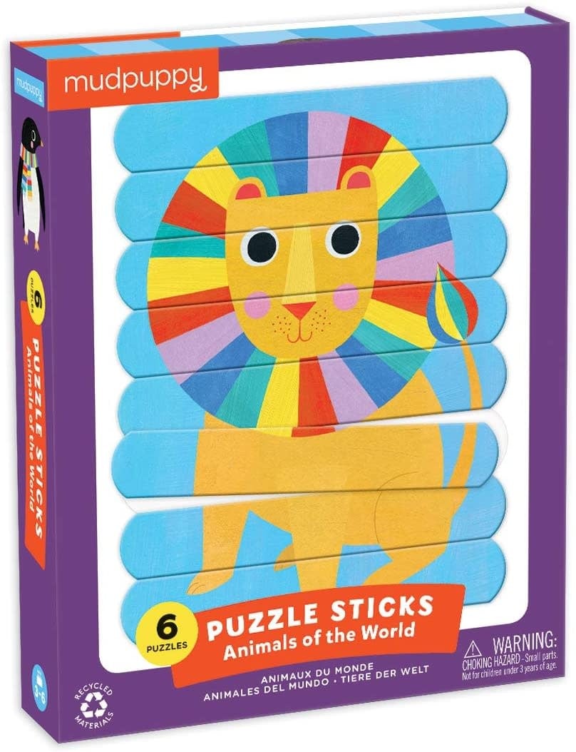 Mudpuppy | Puzzle Sticks | Animals of the World | 24 delig | 3+ - Kleine Eland