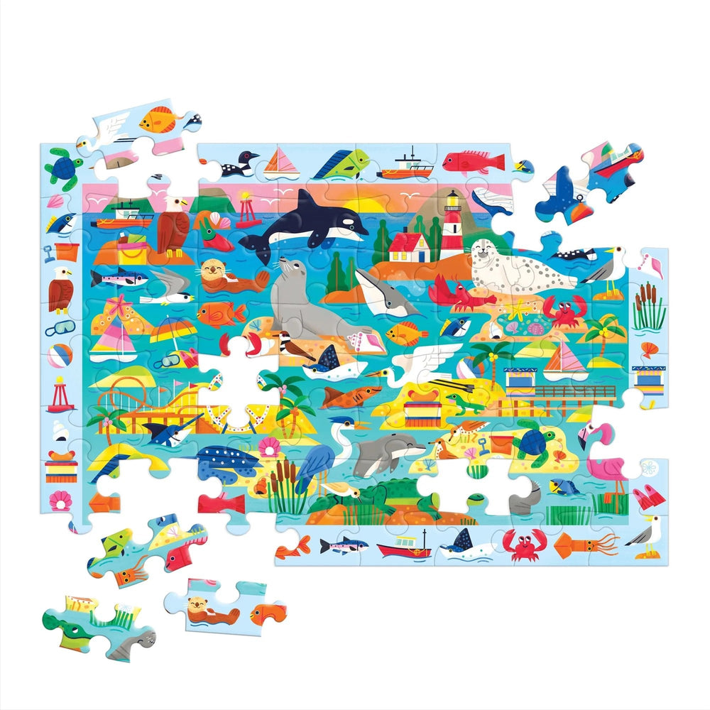 Mudpuppy | Search & Find Puzzle | At the Seaside | 64 stukjes | 4+ - Kleine Eland