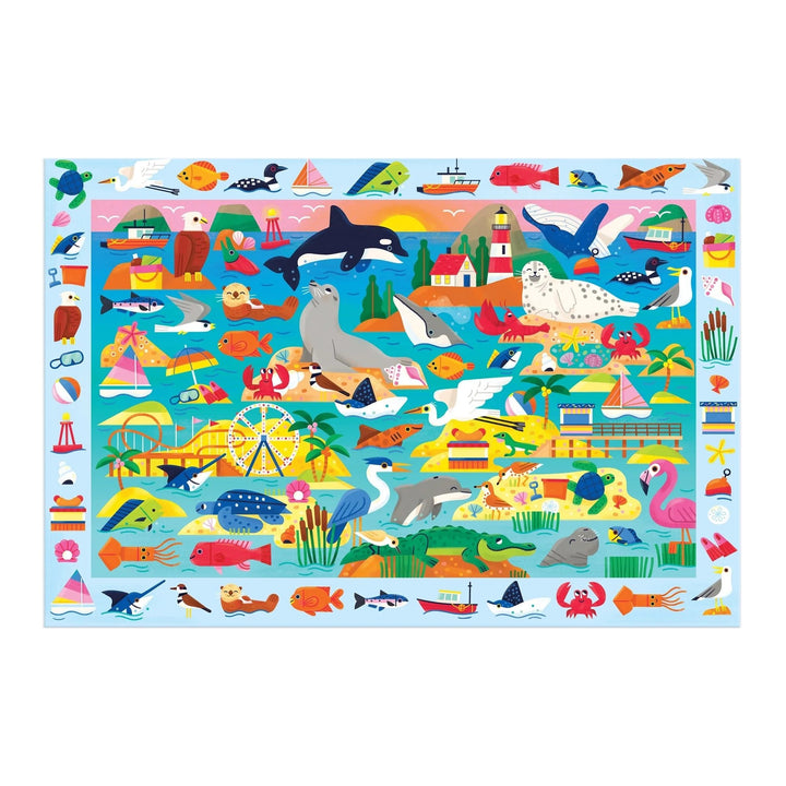Mudpuppy | Search &amp; Find Puzzle | At the Seaside | 64 stukjes | 4+ - Kleine Eland