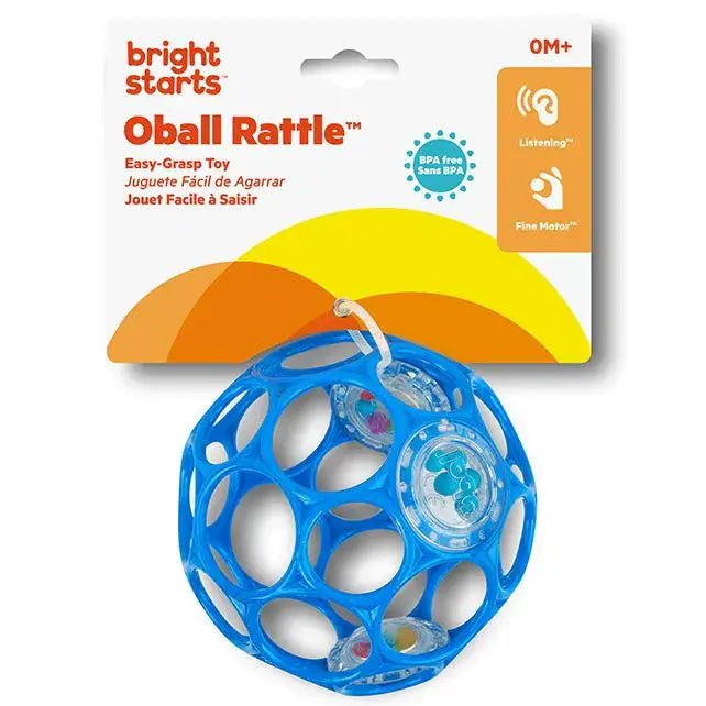 Oball | Rattle Easy - Grasp Toy | Blue | 10 cm | 0+ - Kleine Eland