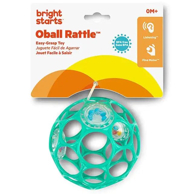 Oball | Rattle Easy - Grasp Toy | Teal | 10 cm | 0+ - Kleine Eland