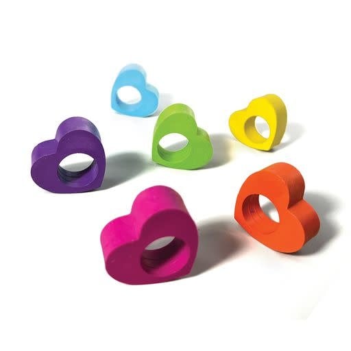 Ooly | Heart Ring Crayons | 6 delig | 3+ - Kleine Eland