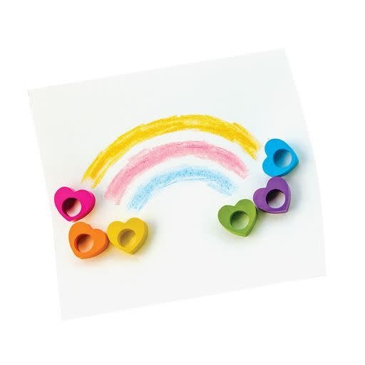 Ooly | Heart Ring Crayons | 6 delig | 3+ - Kleine Eland