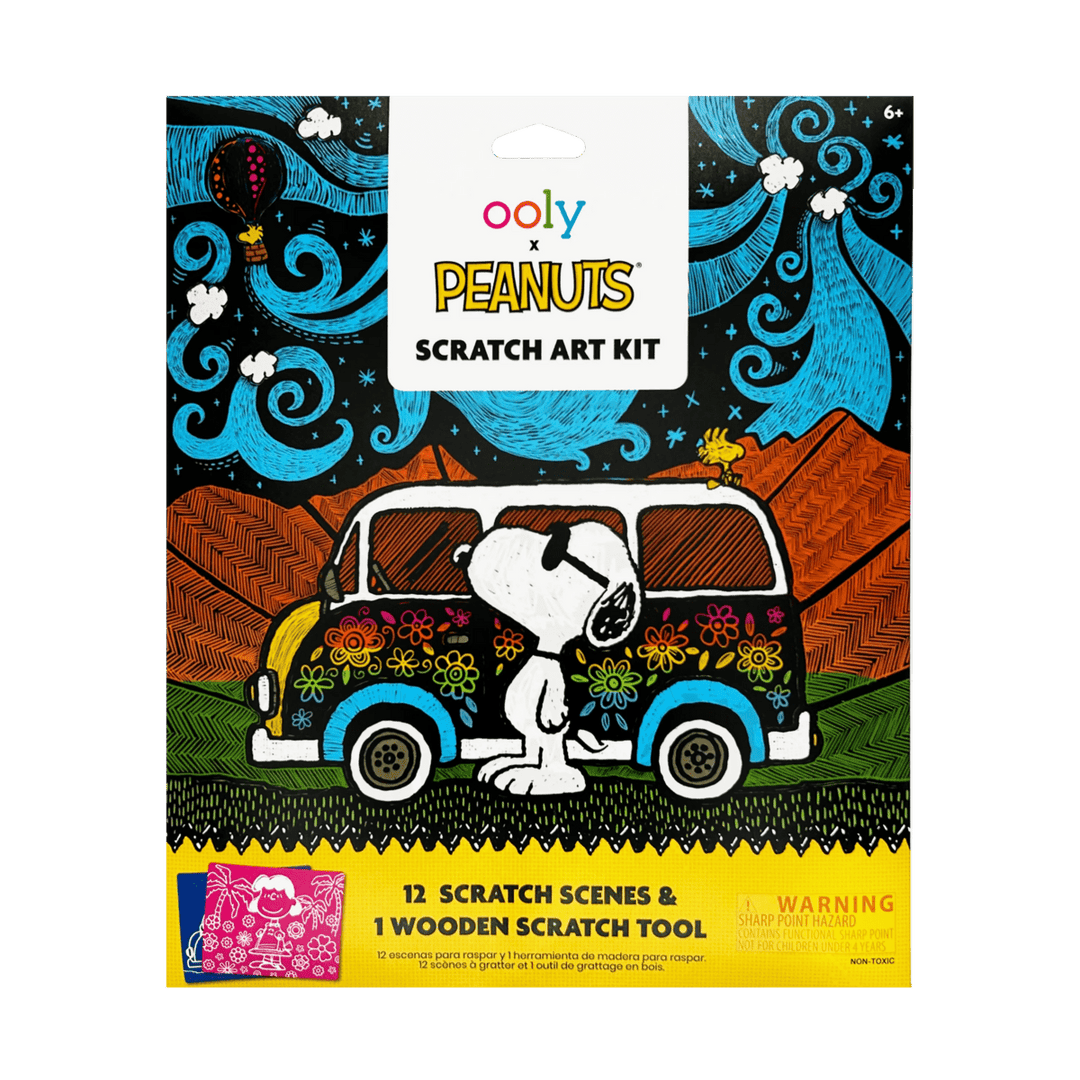 Ooly x Peanuts | Scratch Art Kit | 12 pagina's | 6+ - Kleine Eland