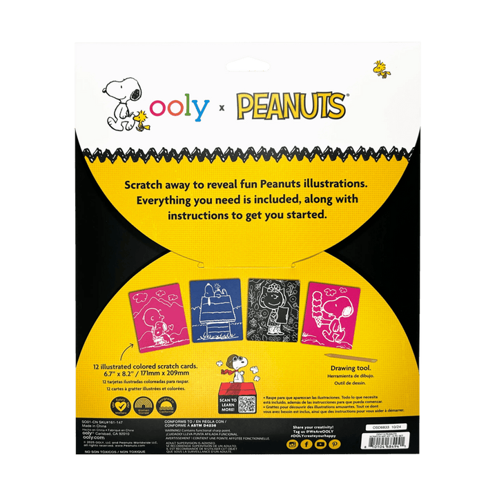 Ooly x Peanuts | Scratch Art Kit | 12 pagina&