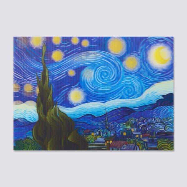 Orange Panda | Lenticulaire Kaart Bewegend | van Gogh | After the Starry Night - Kleine Eland