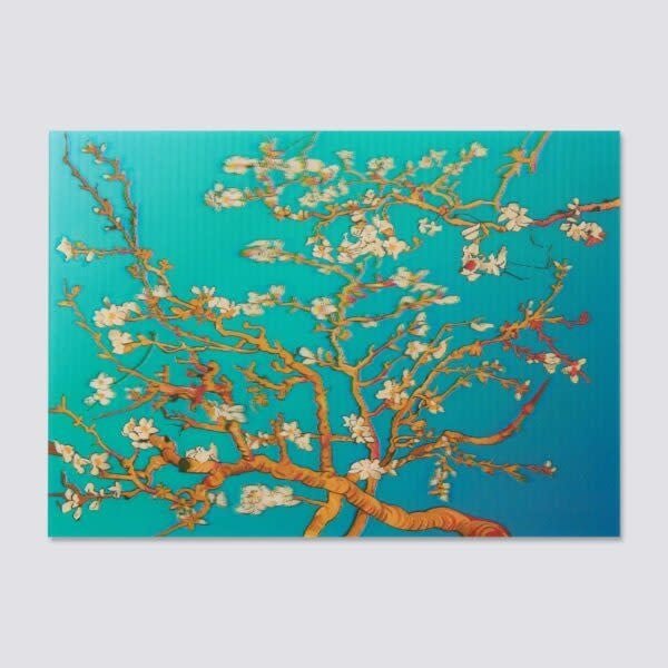 Orange Panda | Lenticulaire Kaart Bewegend | Vincent van Gogh | After Almond Blossom - Kleine Eland