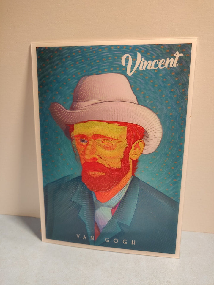 Orange Panda | Lenticulaire Kaart Bewegend | Vincent van Gogh | Self - portrait with Grey Felt Hat - Kleine Eland