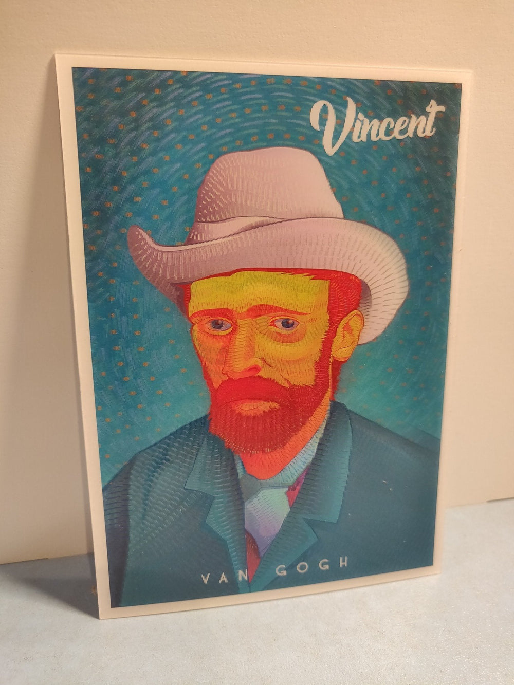Orange Panda | Lenticulaire Kaart Bewegend | Vincent van Gogh | Self - portrait with Grey Felt Hat - Kleine Eland
