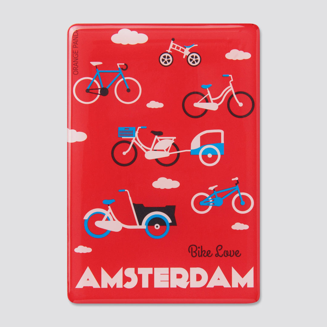 Orange Panda | Magnet | Amsterdam Bike Love Red - Kleine Eland
