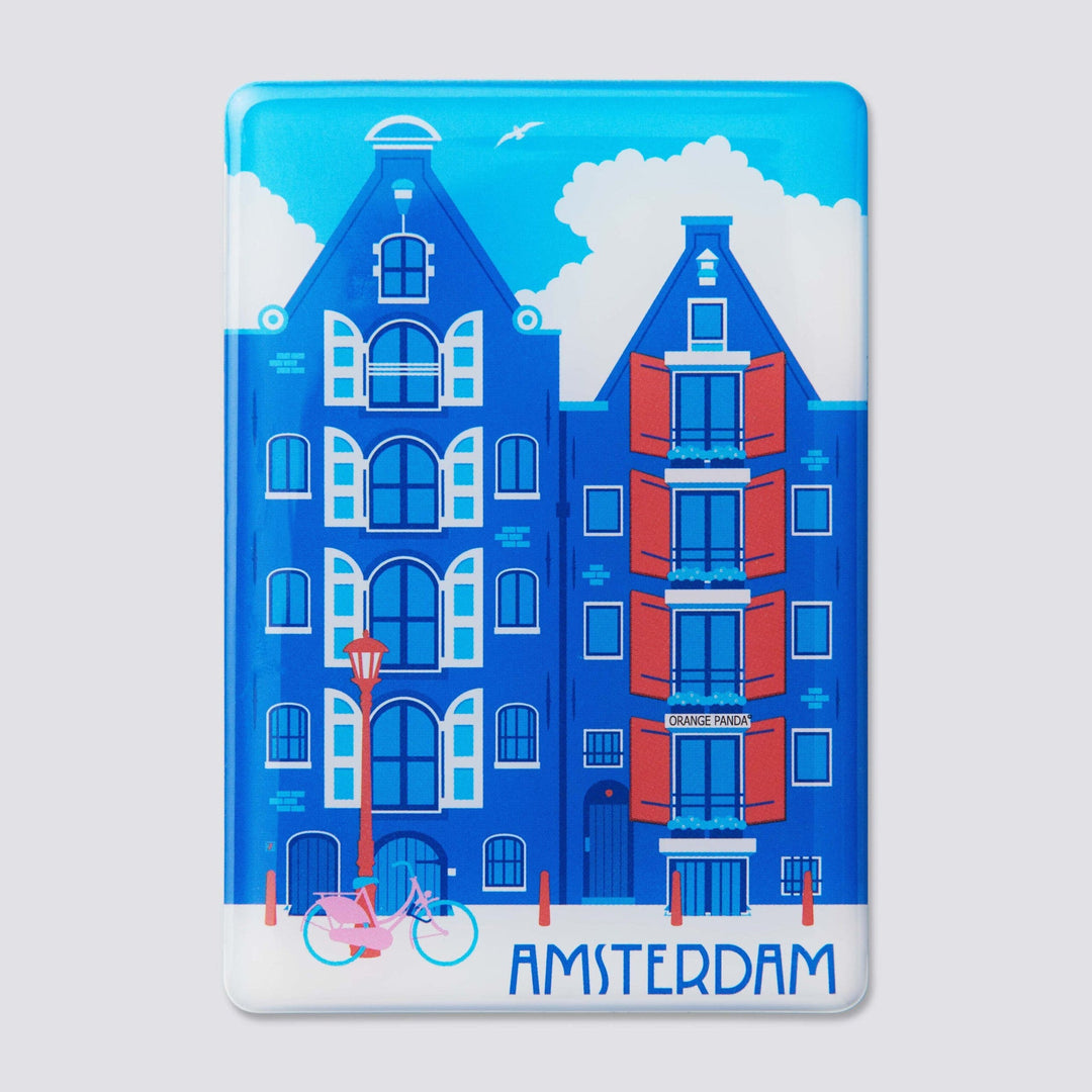 Orange Panda | Magnet | Amsterdam Blauwe Grachtenpanden - Kleine Eland
