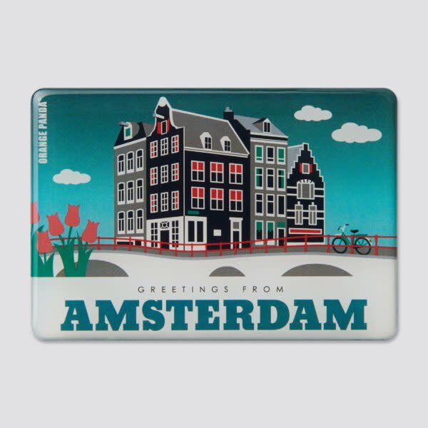 Orange Panda | Magnet | Amsterdam Canal Houses - Kleine Eland
