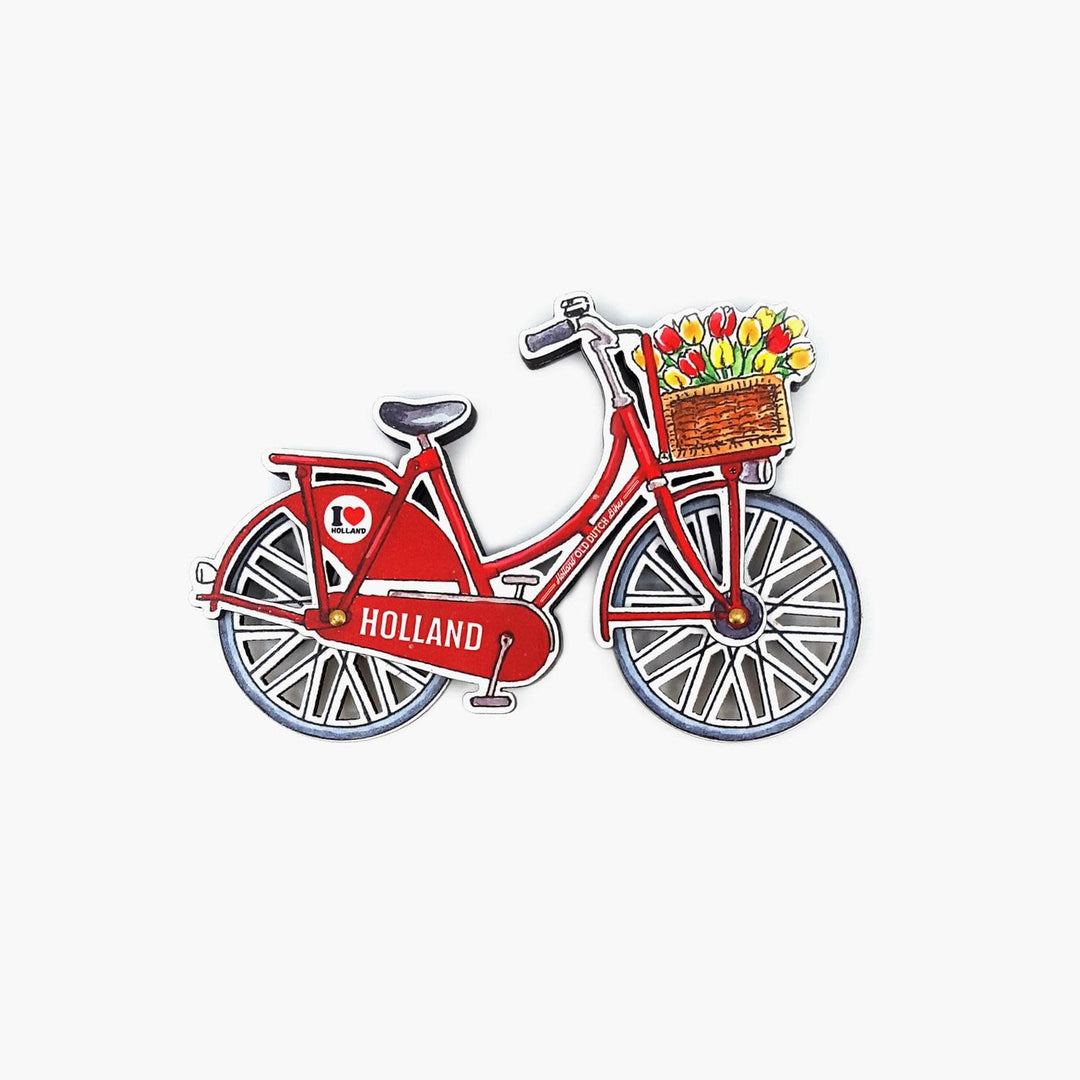 Koelkastmagneet Holland rode fiets