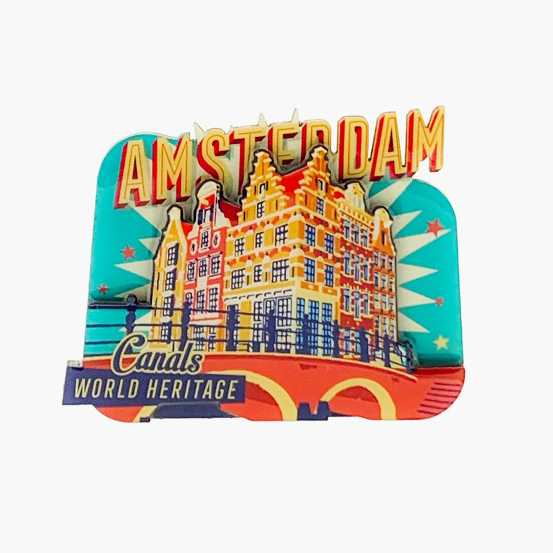 Koelkastmagneet Amsterdam vintage canals