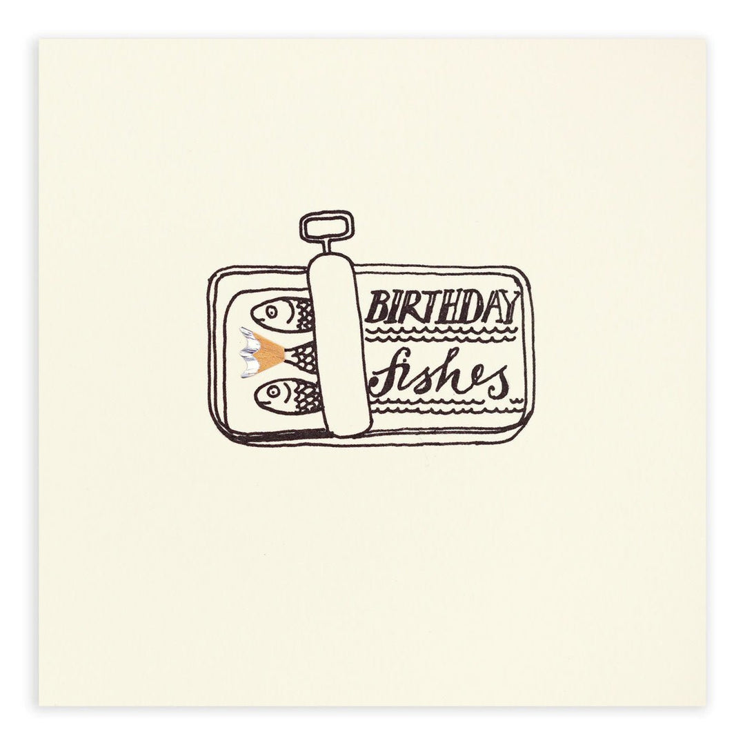 Pencil Shavings Cards by Ruth Jackson | Birthday Fishes | Birthday Sardine - Kleine Eland