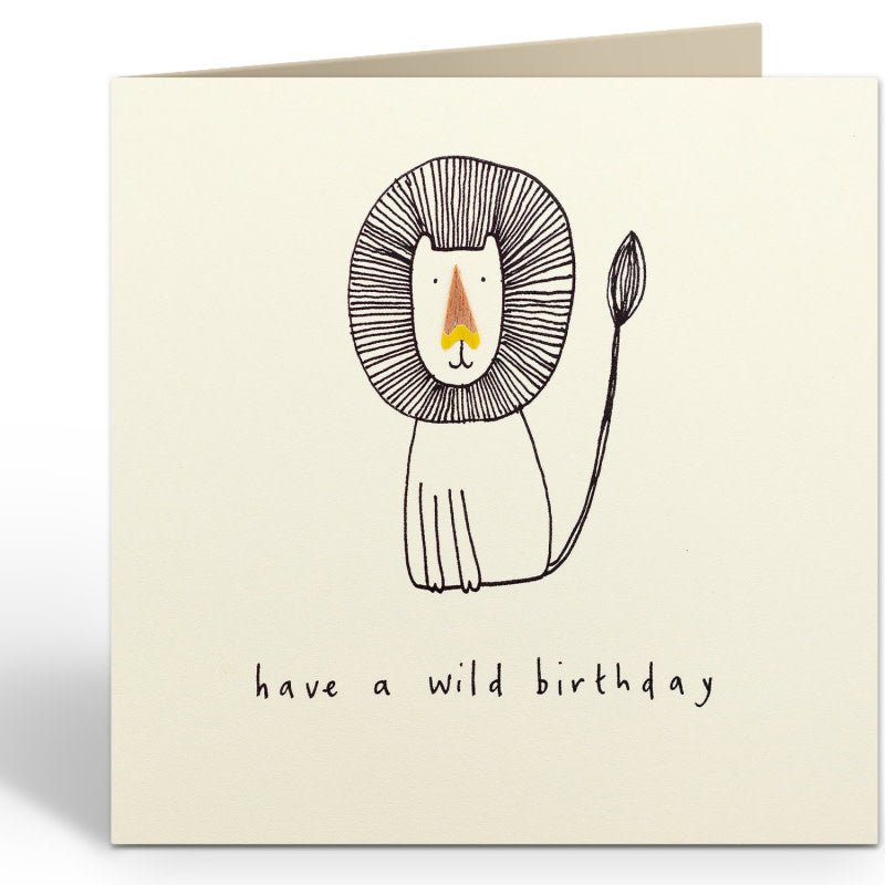 Pencil Shavings Cards by Ruth Jackson | Birthday Lion | Have a wild Birthday - Kleine Eland