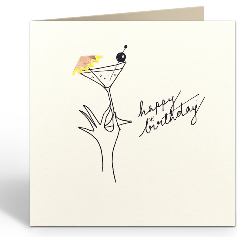 Pencil Shavings Cards by Ruth Jackson | Birthday Martini | Happy Birthday - Kleine Eland