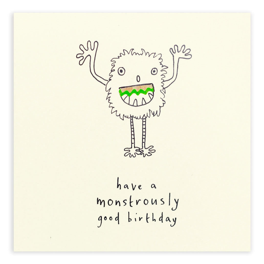 Ruth Jackson carte d’anniversaire avec un monstre | Birthday Monster