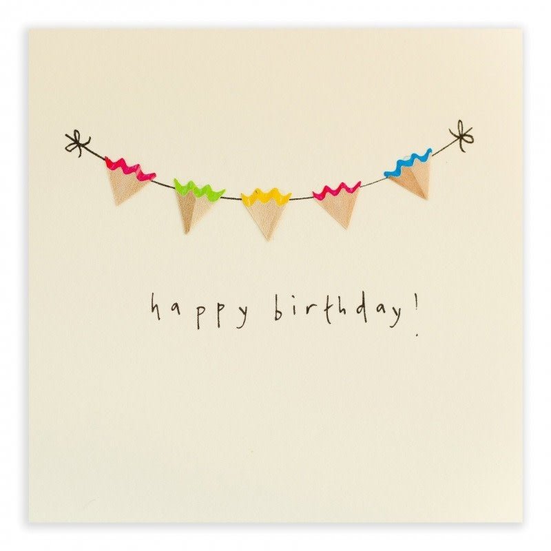 Pencil Shavings Cards by Ruth Jackson | Happy Birthday | Birthday Bunting - Kleine Eland