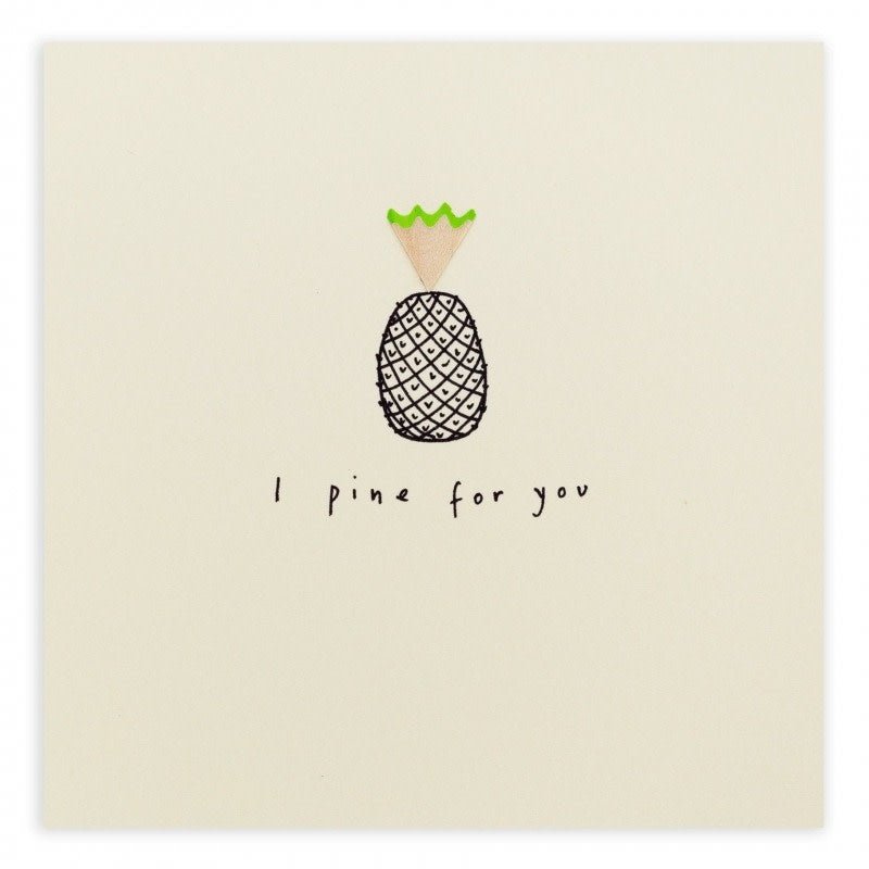 Pencil Shavings Cards by Ruth Jackson | I Pine For You | Valentine Pine - Kleine Eland