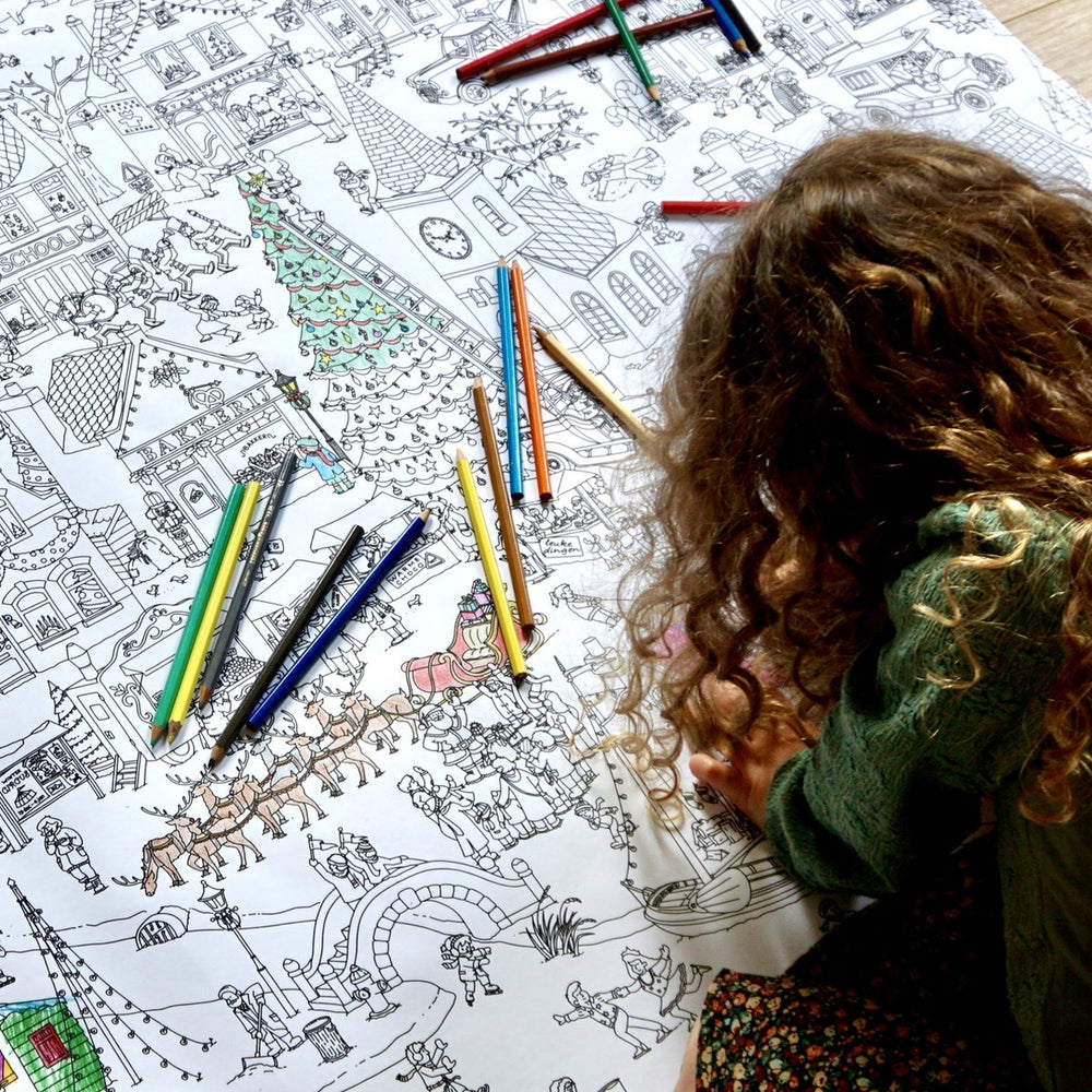Pepijn Janzen | XXL winter colouring poster | 120 × 85 cm