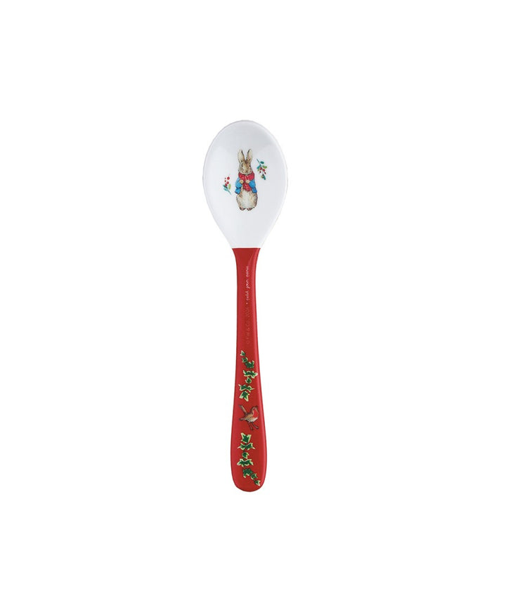Petit Jour Peter Rabbit kerstlepel met rode steel en kerstcadeautjes
