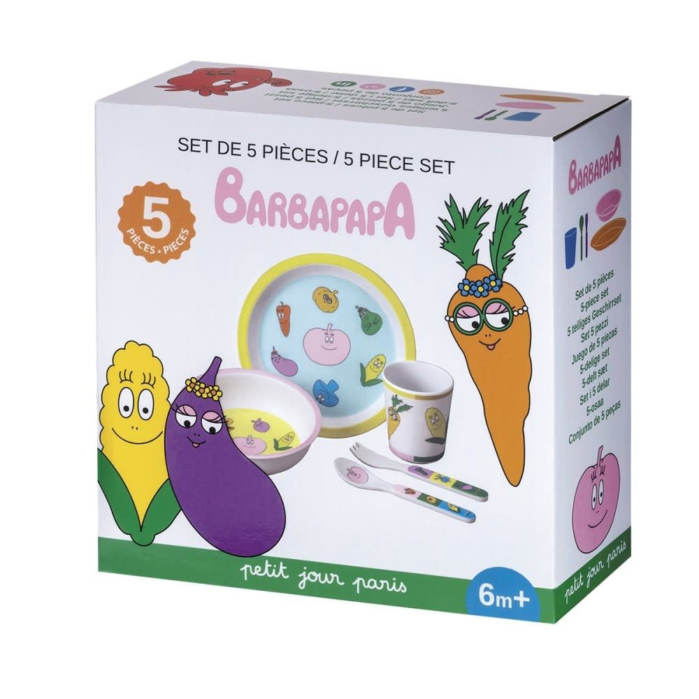 Petit Jour | Gift Set | Barbapapa | 5 delig | Veggie | + 6 maanden - Kleine Eland
