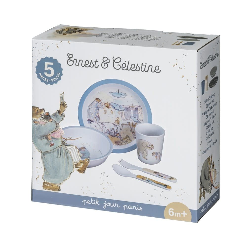 Petit Jour Paris | Ernest et Celestine | Giftset | Blauw | 5 delig | +6 mnd - Kleine Eland