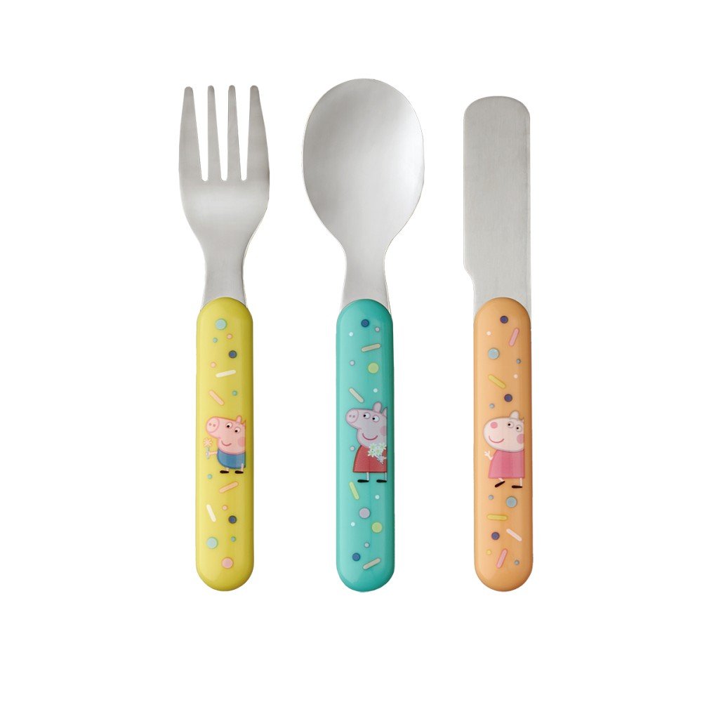 Petit Jour Paris | Peppa Pig | Bestekset | 3 delig | +1 jaar - Kleine Eland