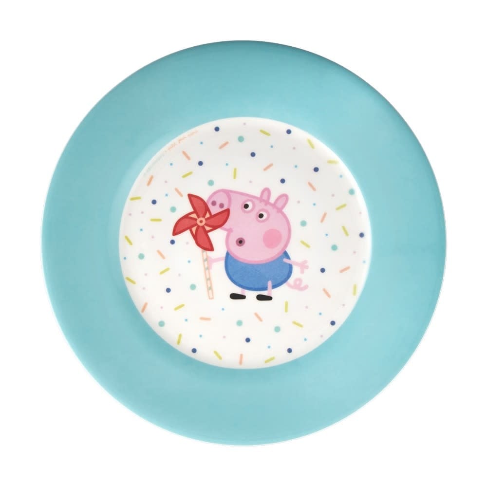 Petit Jour Paris | Peppa Pig | Bord 18 cm | Blauw | 2+ - Kleine Eland