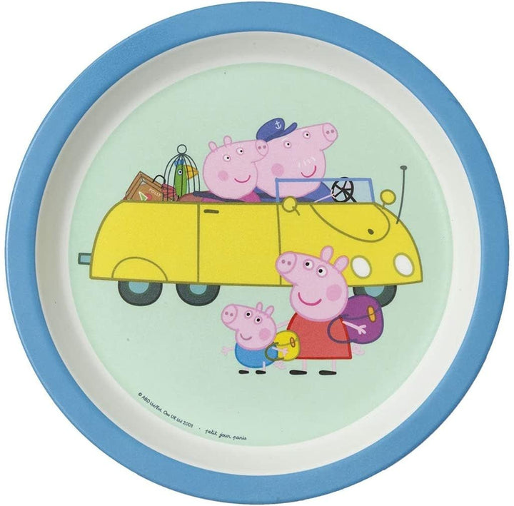 Petit Jour Paris | Peppa Pig | Bord Met Opstaande Rand | 18 cm | + 6 mnd - Kleine Eland