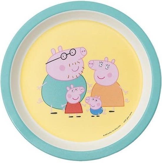 Petit Jour Paris | Peppa Pig | Bord Met Opstaande Rand | 18 cm | + 6 mnd - Kleine Eland