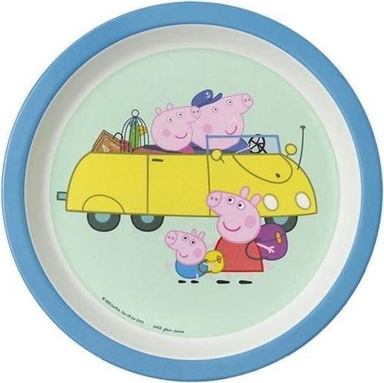 Petit Jour Paris | Peppa Pig | Bord Met Opstaande Rand | 18 cm | + 6 mnd - Kleine Eland