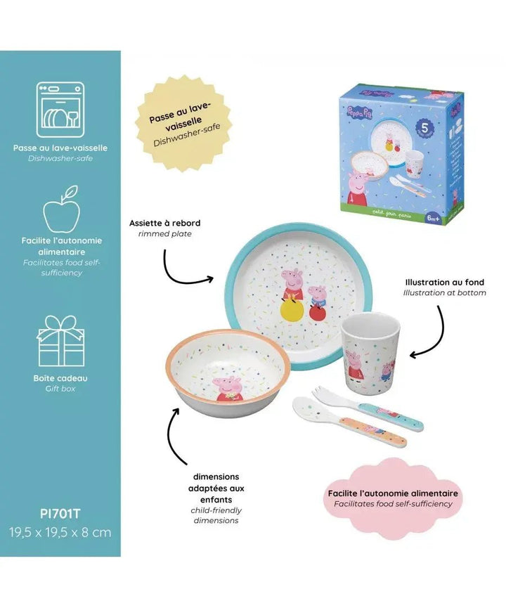 Petit Jour Paris | Peppa Pig | Giftset | 5 delig | + 6 mnd - Kleine Eland