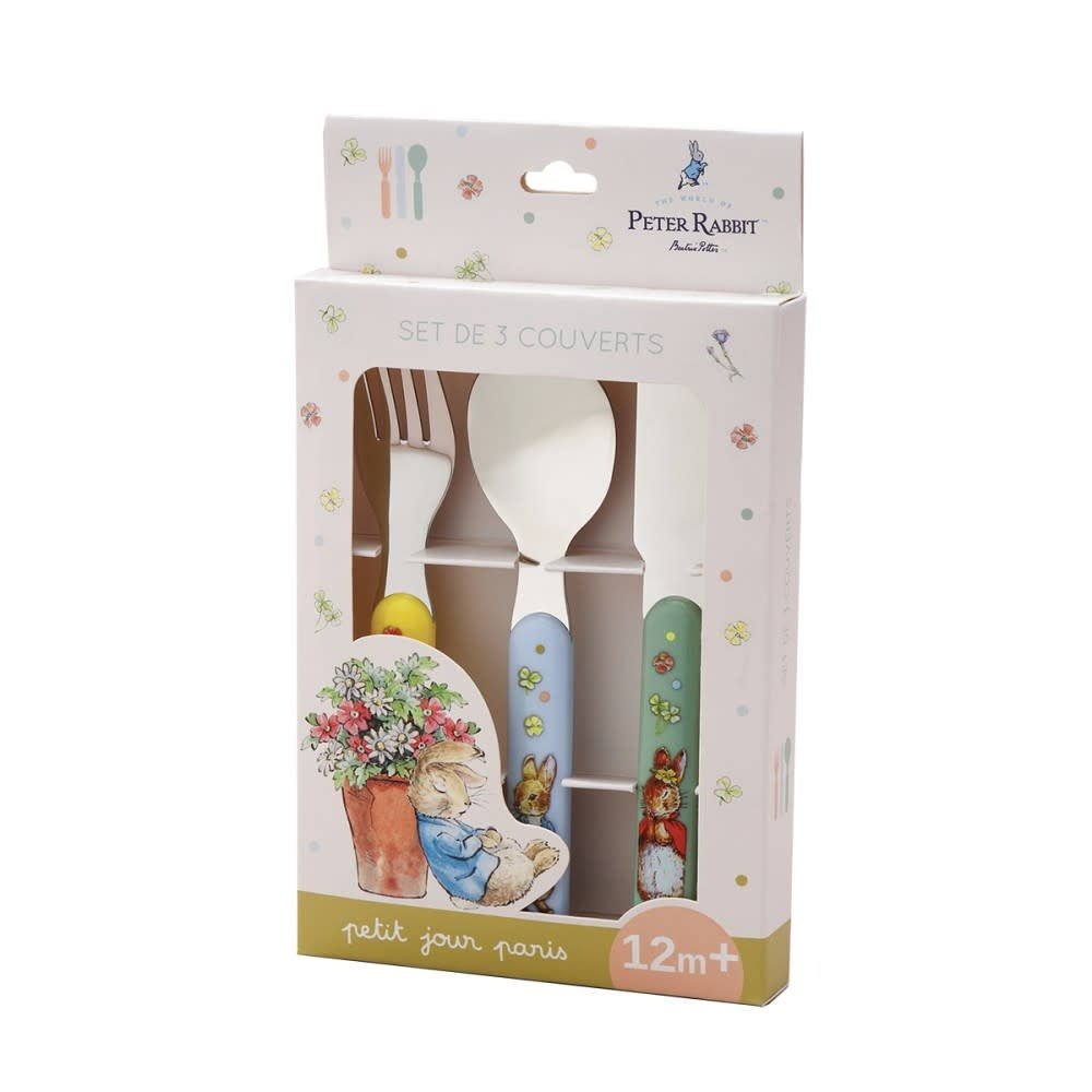 Petit Jour Paris | Peter Rabbit | Bestekset | 3 delig | 1+ - Kleine Eland