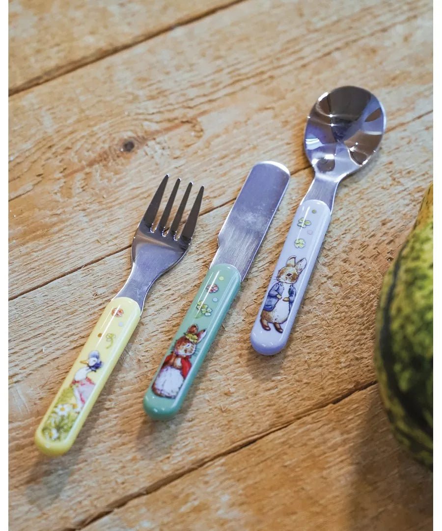 Petit Jour Paris | Peter Rabbit | Bestekset | 3 delig | 1+ - Kleine Eland