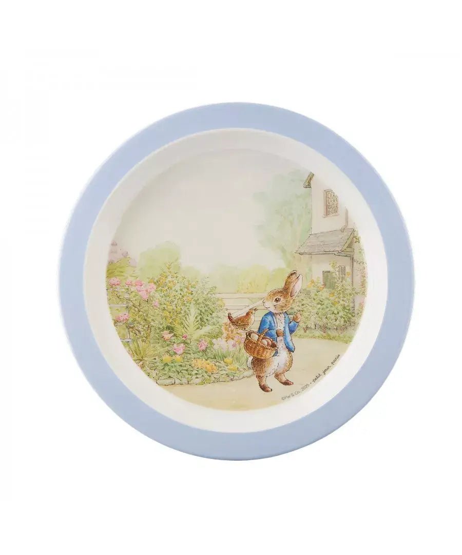 Petit Jour Paris | Peter Rabbit | Bord Met Blauwe Opstaande Rand | 21 cm | + 6 mnd - Kleine Eland