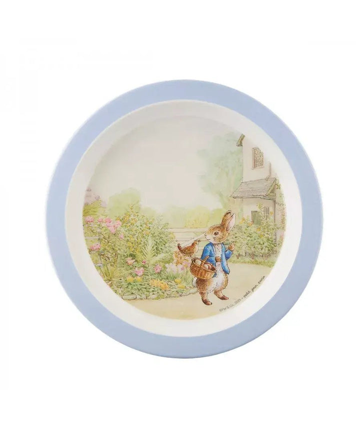 Petit Jour Paris | Peter Rabbit | Bord Met Blauwe Opstaande Rand | 21 cm | + 6 mnd - Kleine Eland