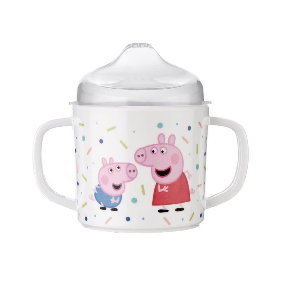 Petit Jour | Peppa Pig | Mok Met Twee Oren | met Afneembare Deksel | 160 ml | +6 mnd - Kleine Eland
