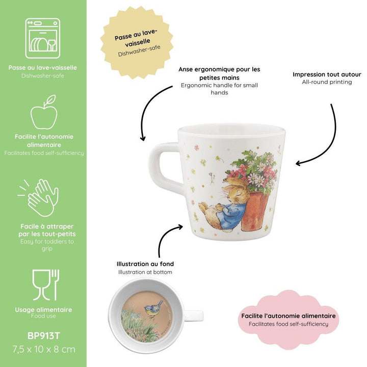 Petit Jour | Peter Rabbit | Beker met oor | 180 ml | +18 mnd - Kleine Eland