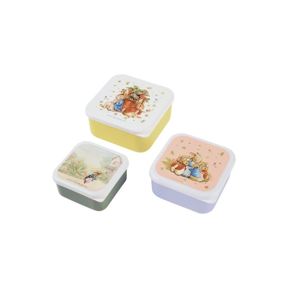 Petit Jour | Peter Rabbit | Set van 3 lunchboxen | 11,3 - 9,9 - 8,4 cm - Kleine Eland
